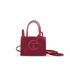 Telfar Small Shopper in Burgundy Red